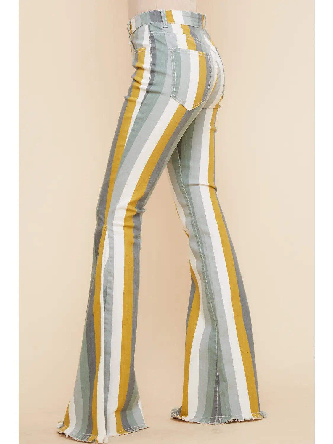 Iceberg Multi Striped Western Flared Bottoms