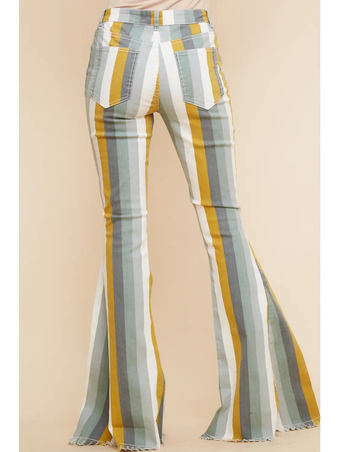 Iceberg Multi Striped Western Flared Bottoms